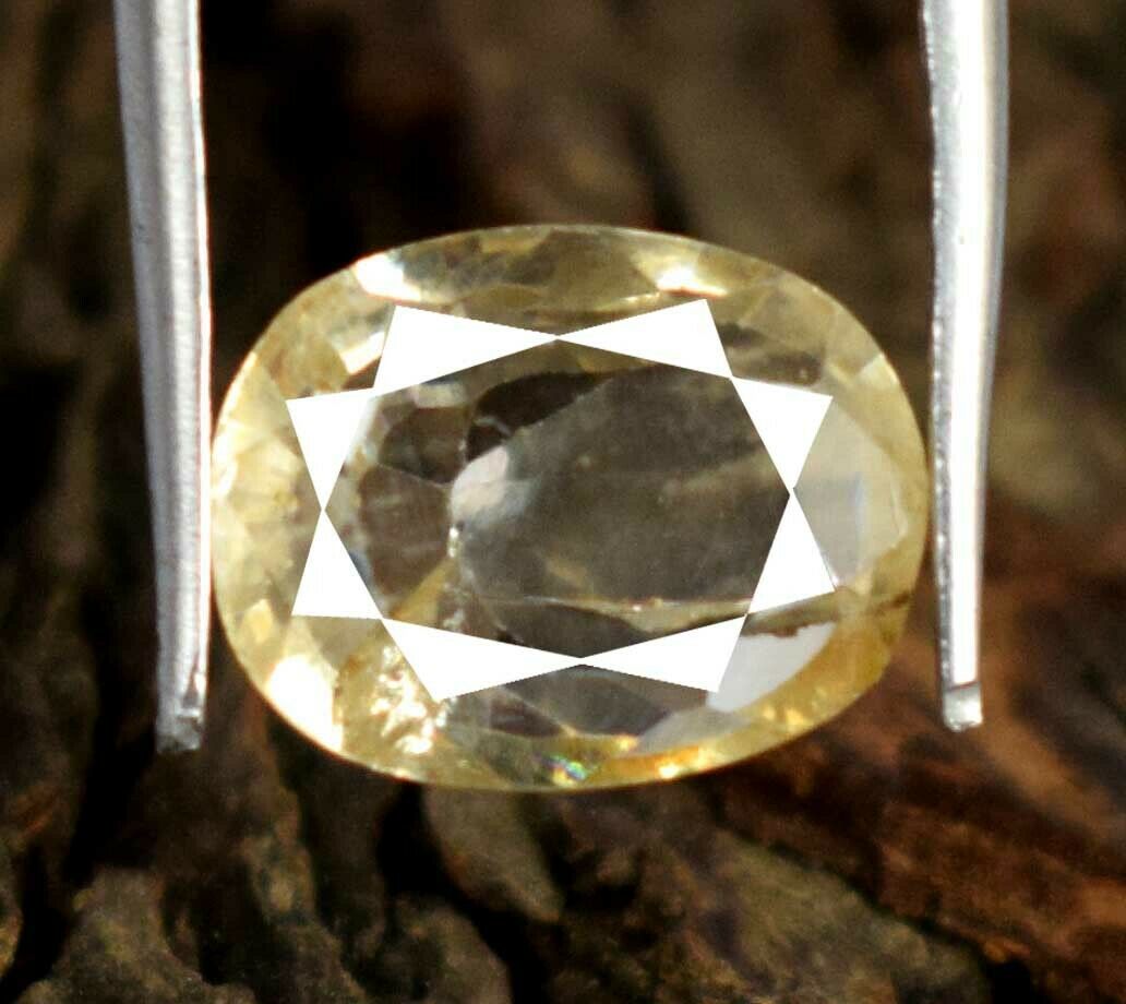 7.45 Ct Yellow Heliodor Beryl Transparent Gemstone Oval Natural Certified A61134