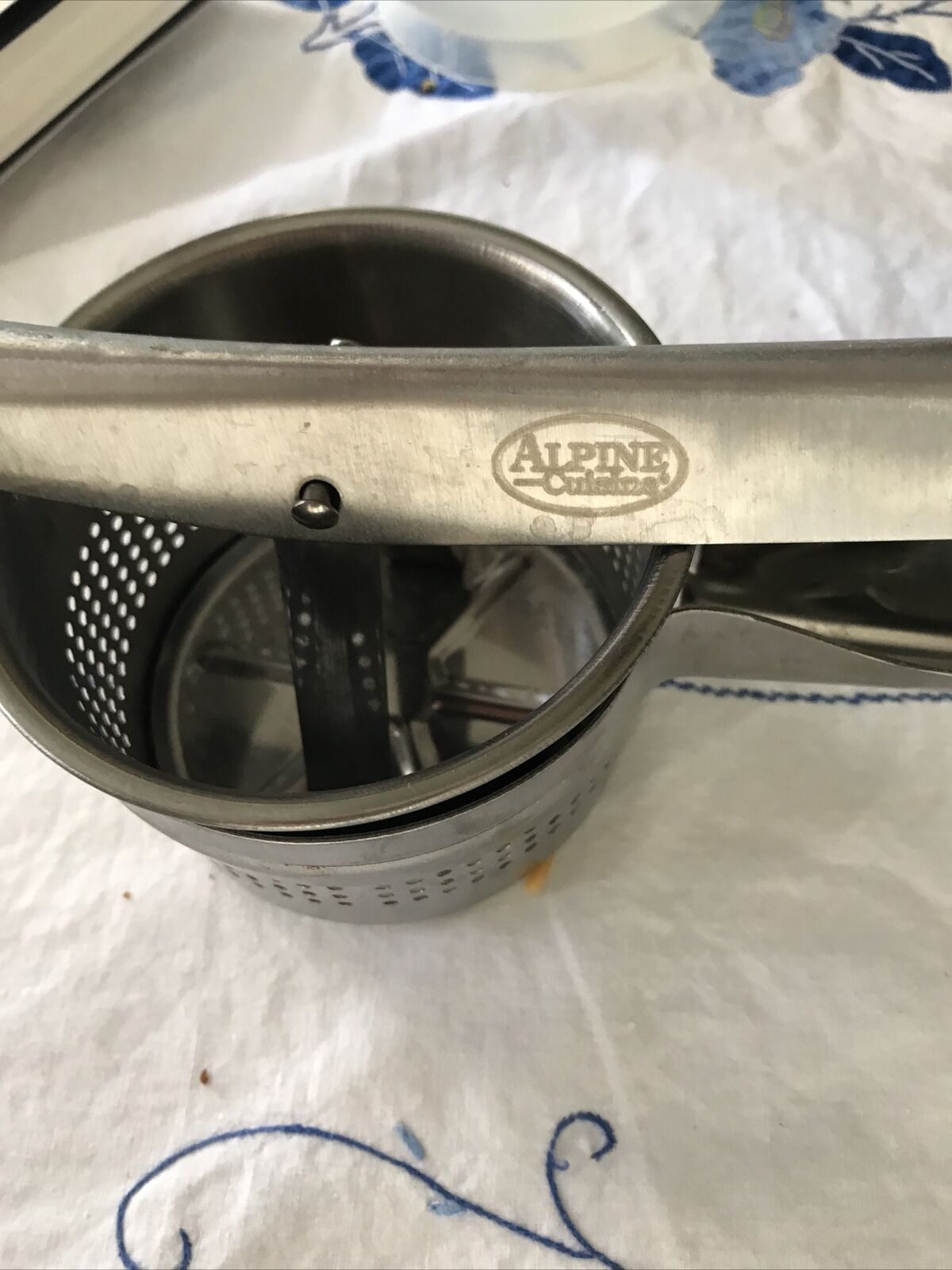 Vintage Metal Potato Ricer~makes Cooked Veggies And Fruits Into Baby Food.