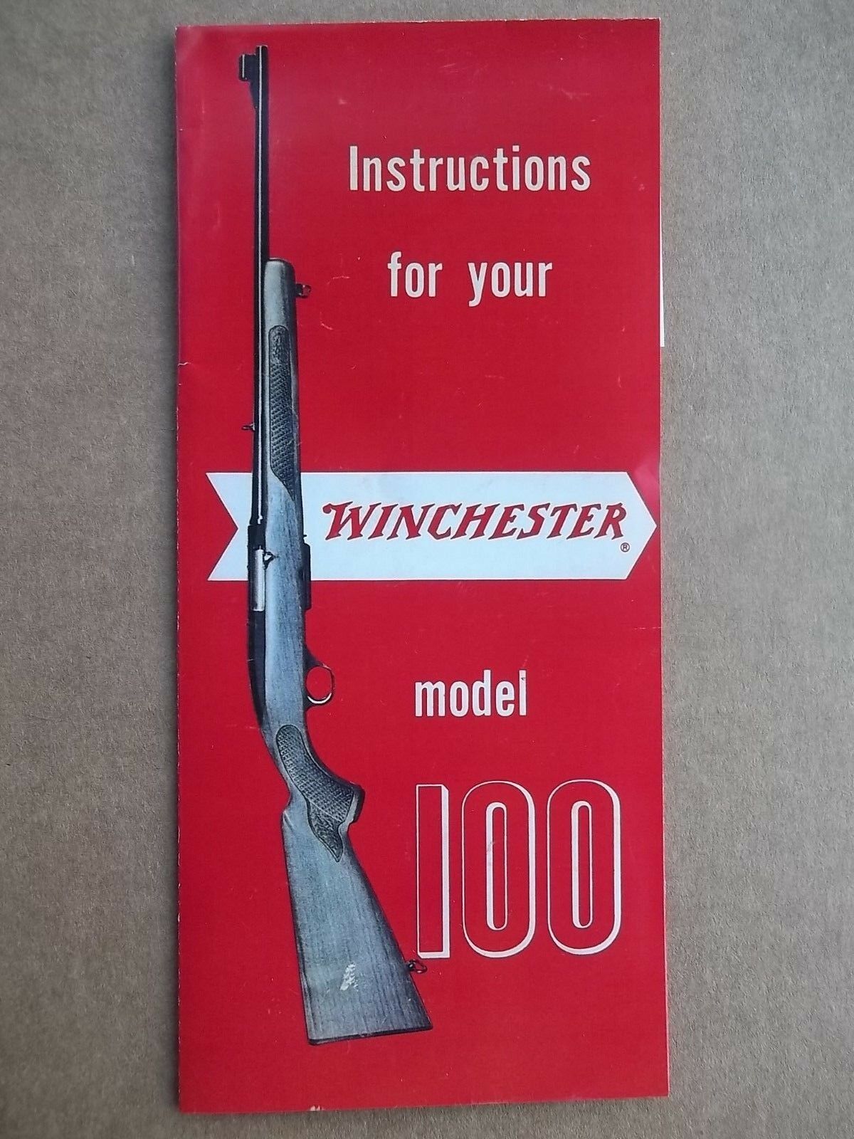 Winchester Model 100 Rifle Instruction Manual, Tri-fold, Dated Rev. 11-64