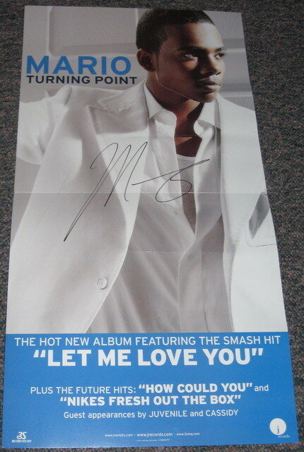 Mario 2004 Turning Point Signed 12x24 Poster Photo