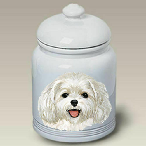 Maltese Puppy Ceramic Treat Jar Lp 45197