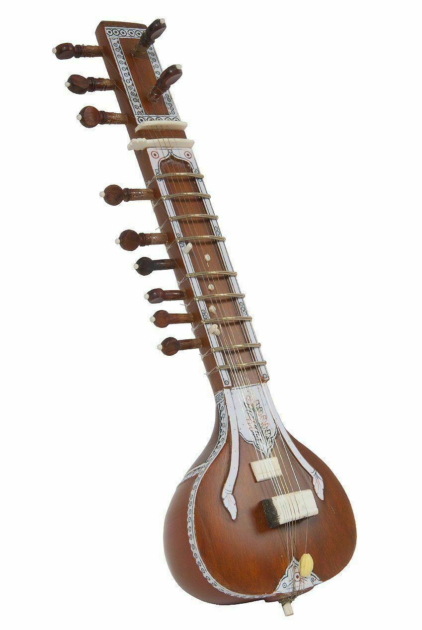 Designer Non Playable Artistic Indian Musical Miniature Tune Wooden Sitar