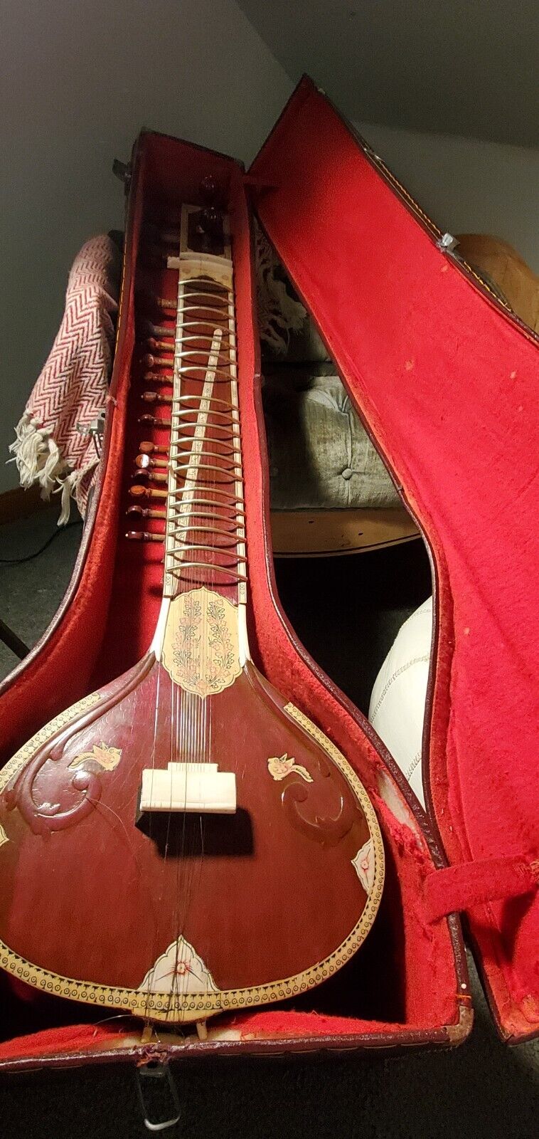 Sitar With Hard Case Made In India