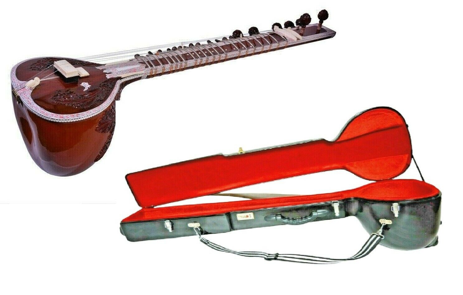 11 Or 13 Sympathetic String Instrument Sitar With High Quality Fiber Box