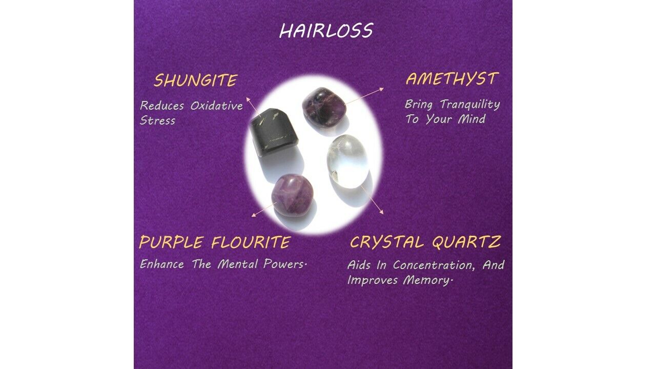Hair Loss (hair Regrowth) Collection Of Tumbled Stone For Resolving Health Issue