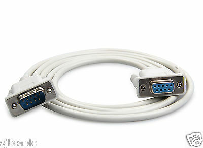 5ft 1.5m 9 Pin Extension Cable Serial Direct Male To Female Rs232 Db9 M-f New Us