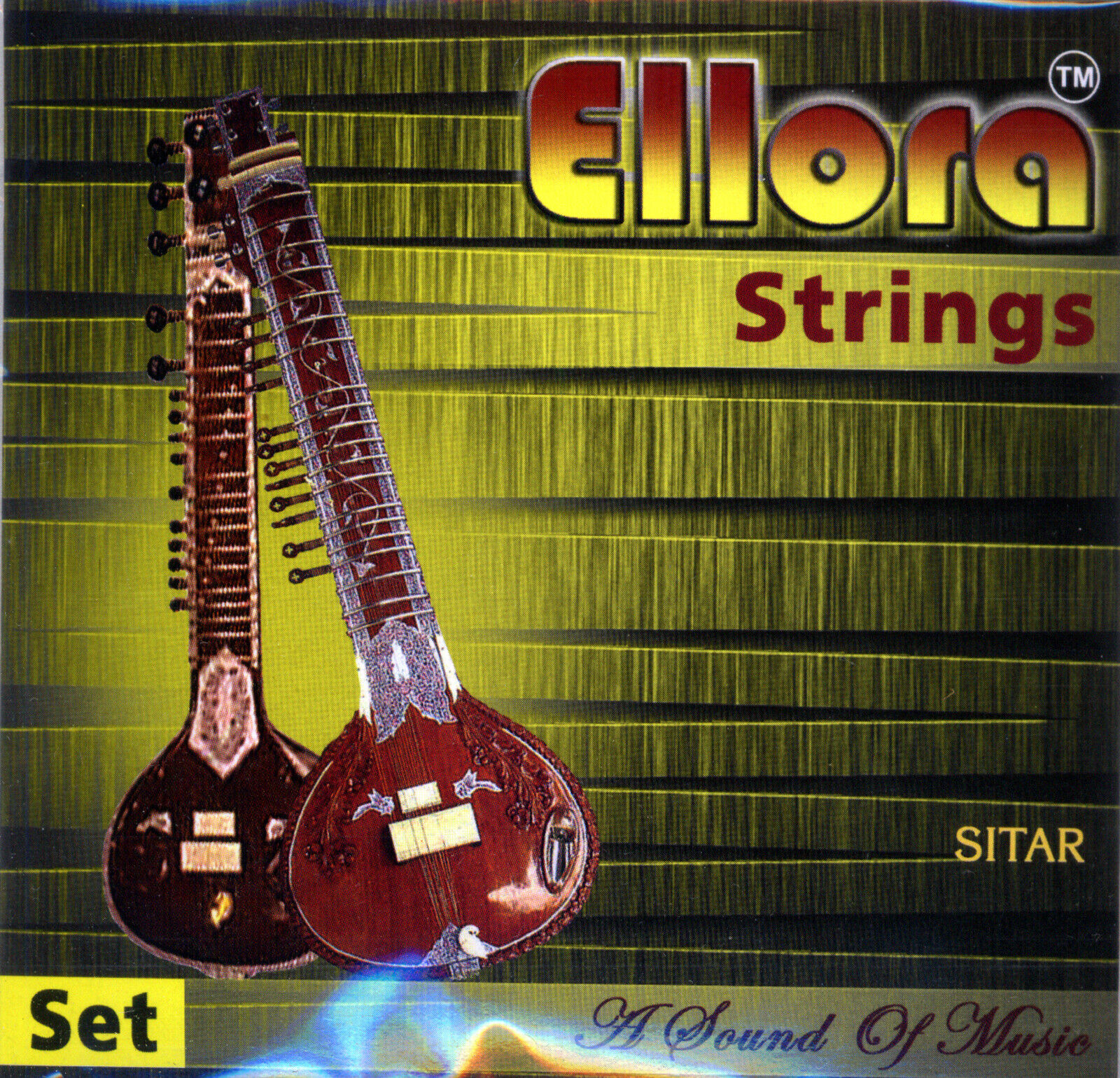Vilayat Khani Style Set Of Sitar Strings And Sympathetic Tarabh 6+13 Roselu