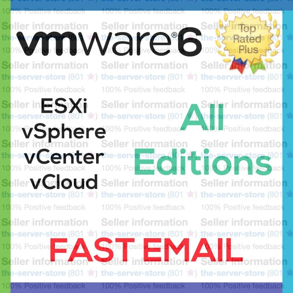 Vmware 6 6.5 6.7 Six Esxi License Key Vsphere Vcenter Enterprise Plus Emailed ⚡️