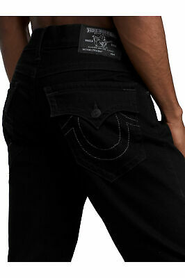 True Religion Men's Ricky Straight Leg Stretch Jeans In Body Rinse Black