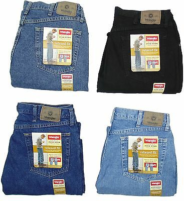 Wrangler Mens Jeans Relaxed Fit Five Star Many Sizes Many Colors New With Tags