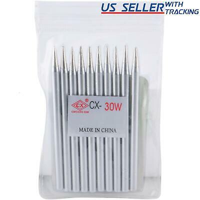 Delcast 10x Lead-free Replacement Pencil Soldering Tip Solder Iron Tips 30w