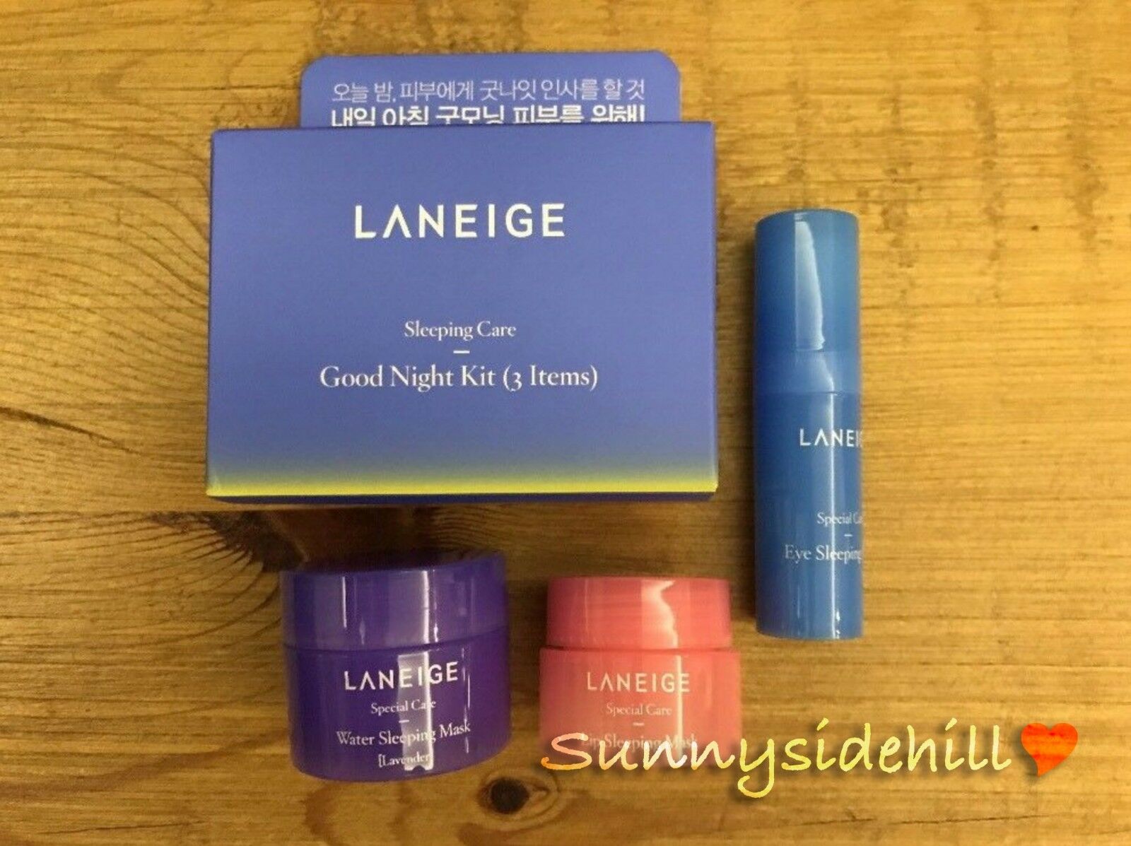 Laneige Sleeping Care Good Night Kit 3 Item Water Eye Lip Sleeping Mask Read Des