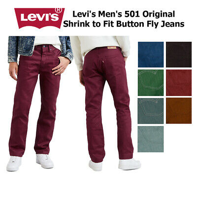 Levi's Men's 501 Original Shrink To Fit Button Fly Denim Jeans
