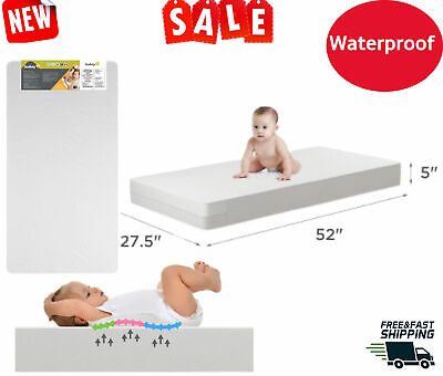 Mattress Crib Foam Toddler Bed Baby Waterproof Infant Comfort Sleep Cushion Pad