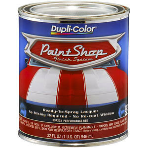 Duplicolor Bsp203 Paint Shop Finish System Performance Red 32 Oz. Quart