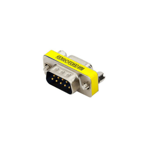 Rs-232 Db9 9 Pin Male To Male M/m Gender Changer Coupler Serial Adapter Plug