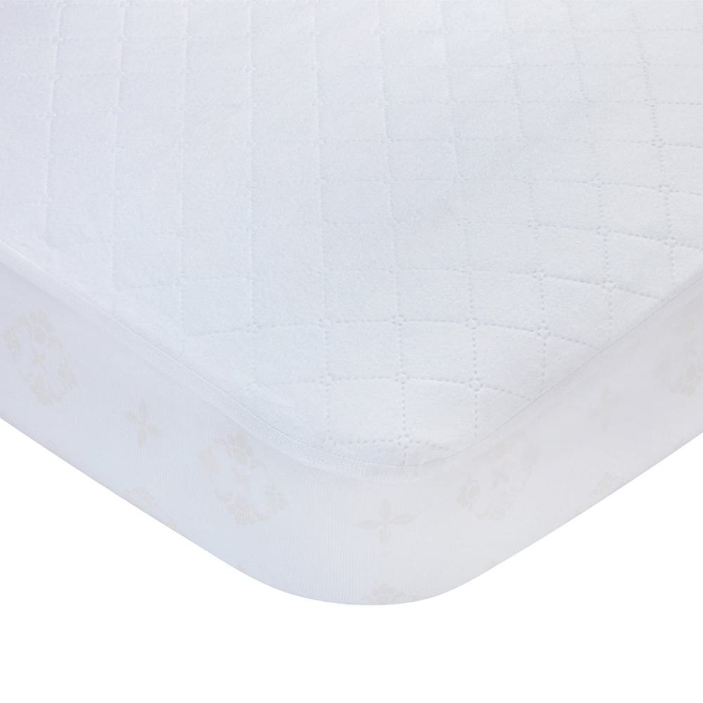 Carters Waterproof Fitted Crib 1 Count (pack Of 1), White Mattress Cover
