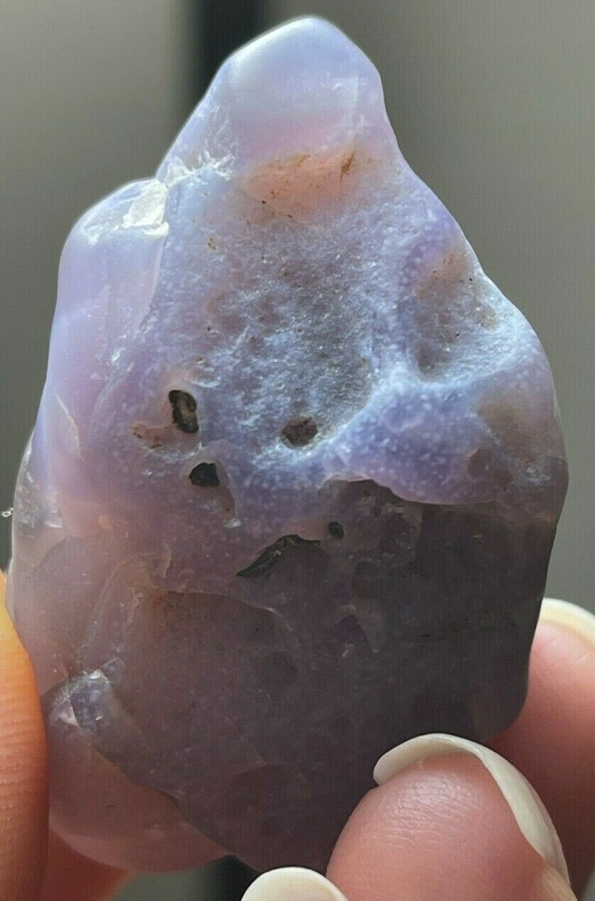 Holly Blue Agate Rough Uncut Natural Bright Gemmy Purple From Oregon
